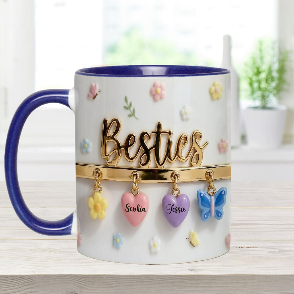 I Wish We Lived Closer Perfect Gift For Besties - Personalized Bestie Accent Mug & Coaster
