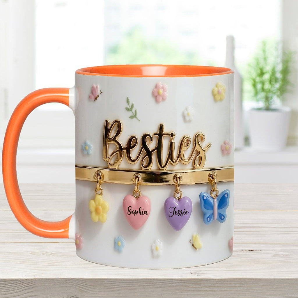 I Wish We Lived Closer Perfect Gift For Besties - Personalized Bestie Accent Mug & Coaster