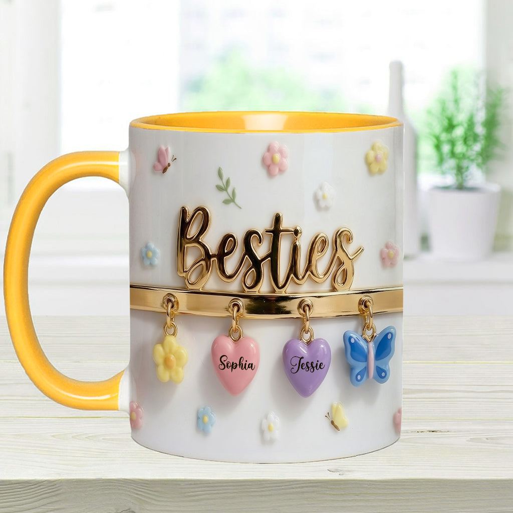 I Wish We Lived Closer Perfect Gift For Besties - Personalized Bestie Accent Mug & Coaster