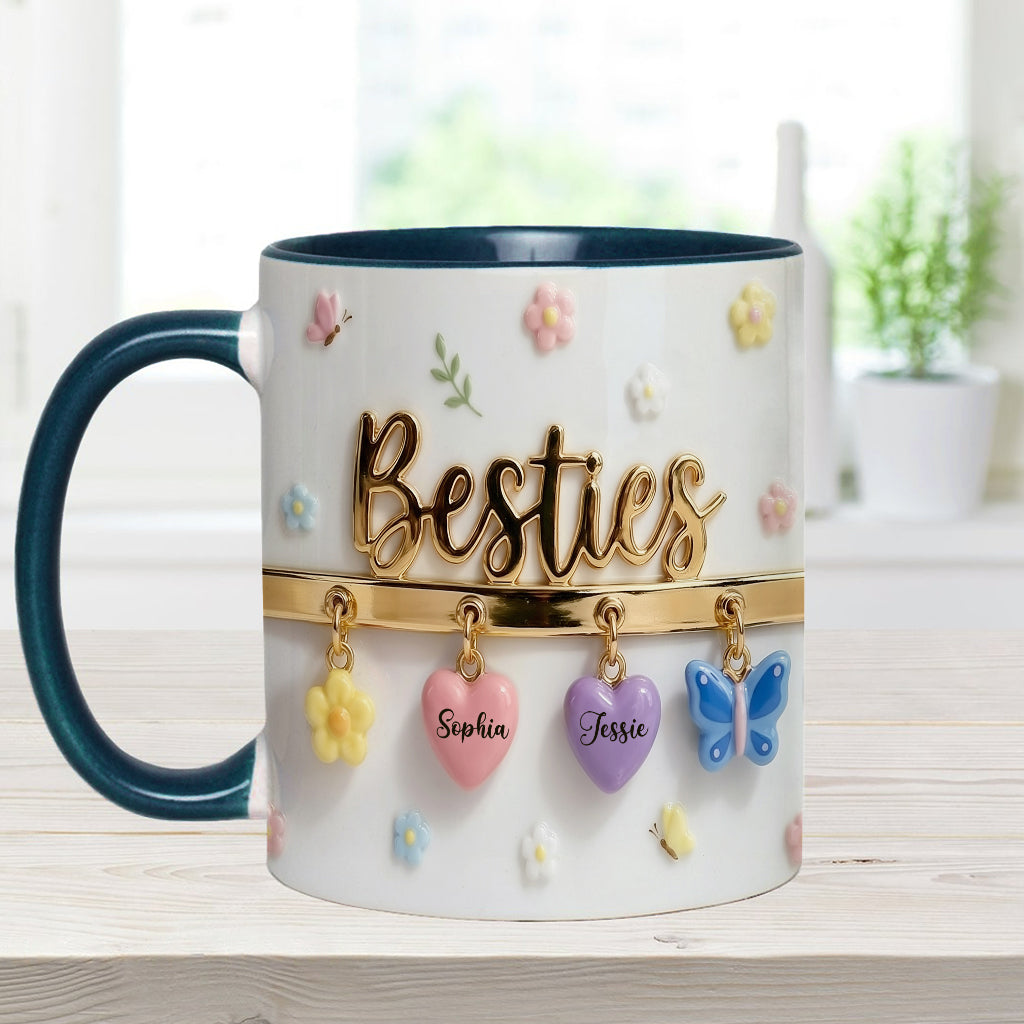 I Wish We Lived Closer Perfect Gift For Besties - Personalized Bestie Accent Mug & Coaster