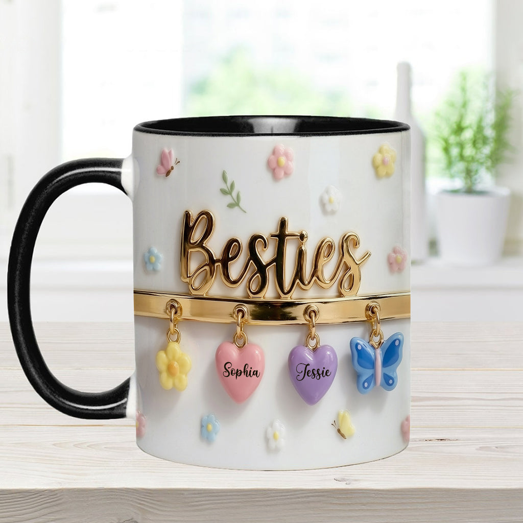 I Wish We Lived Closer Perfect Gift For Besties - Personalized Bestie Accent Mug & Coaster