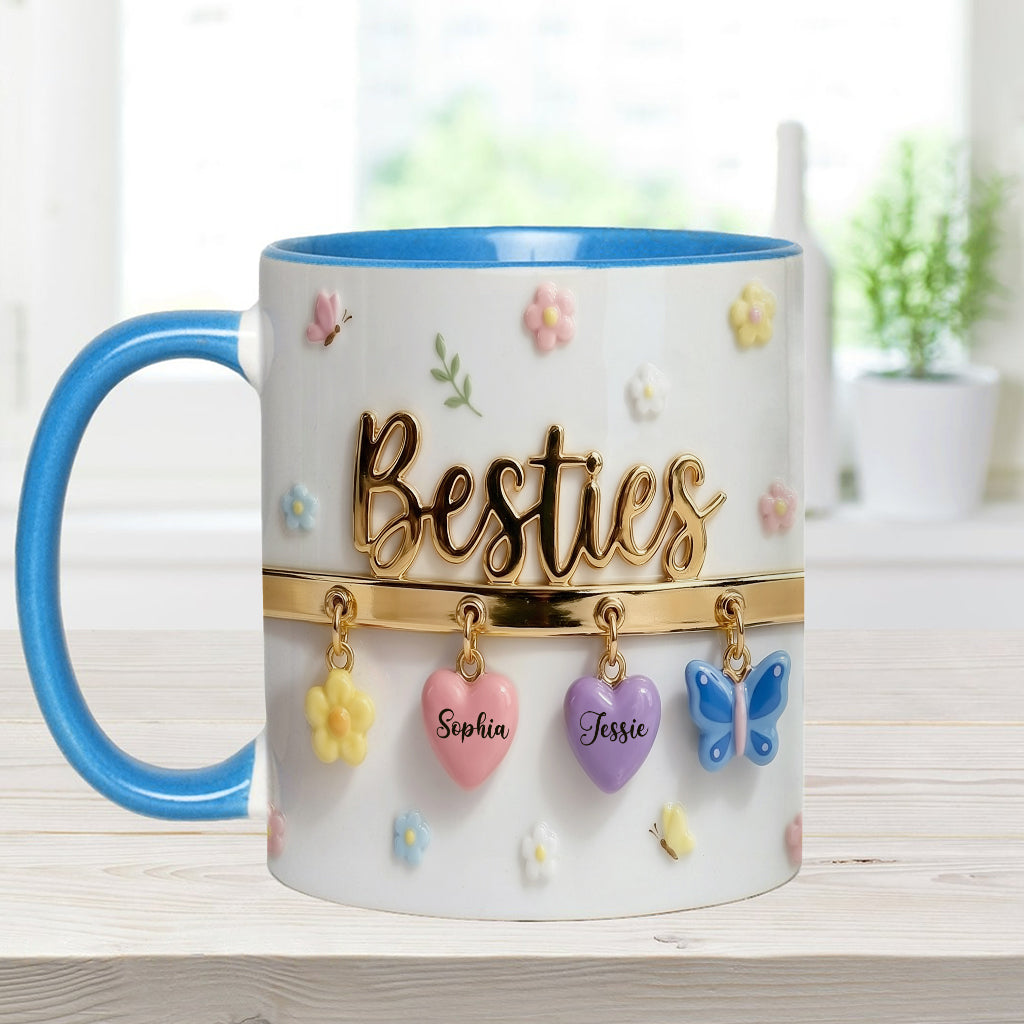 I Wish We Lived Closer Perfect Gift For Besties - Personalized Bestie Accent Mug & Coaster
