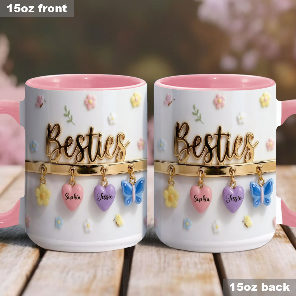 I Wish We Lived Closer Perfect Gift For Besties - Personalized Bestie Accent Mug & Coaster