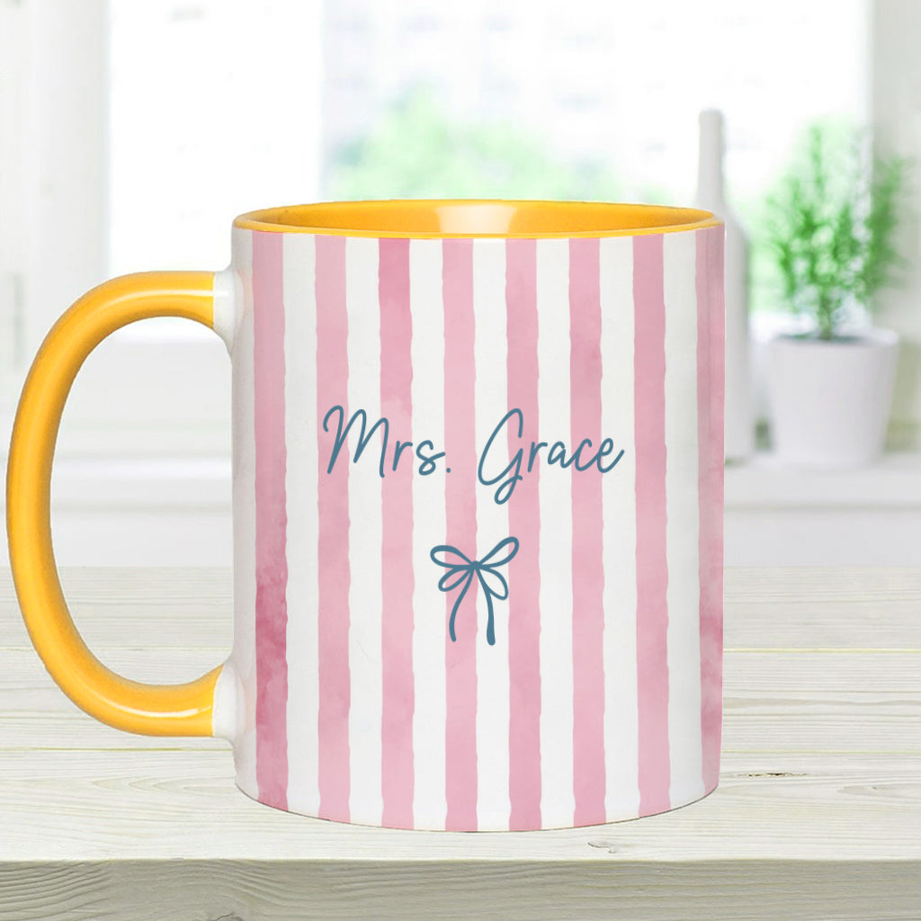 Back To School Gift for Teacher - Personalized Teacher Accent Mug