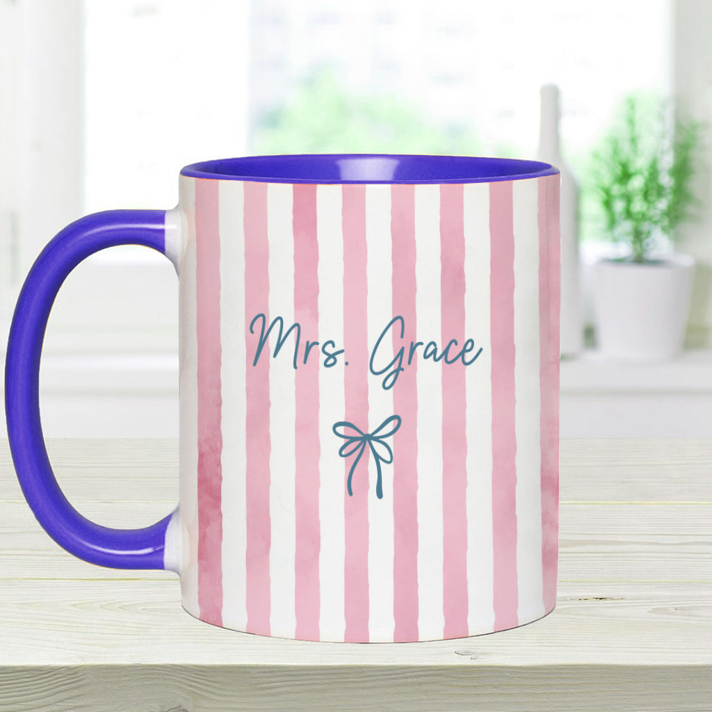 Back To School Gift for Teacher - Personalized Teacher Accent Mug