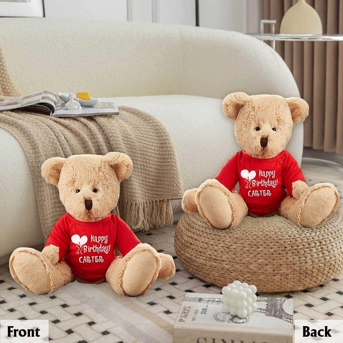 Happy Birthday - Personalized Birthday Premium Faux Fur Pillow