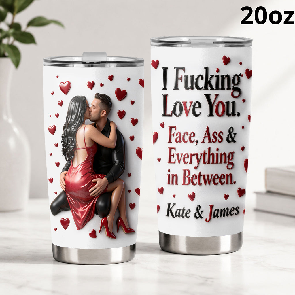 I Love You - Personalized Spicy Couple Tumbler