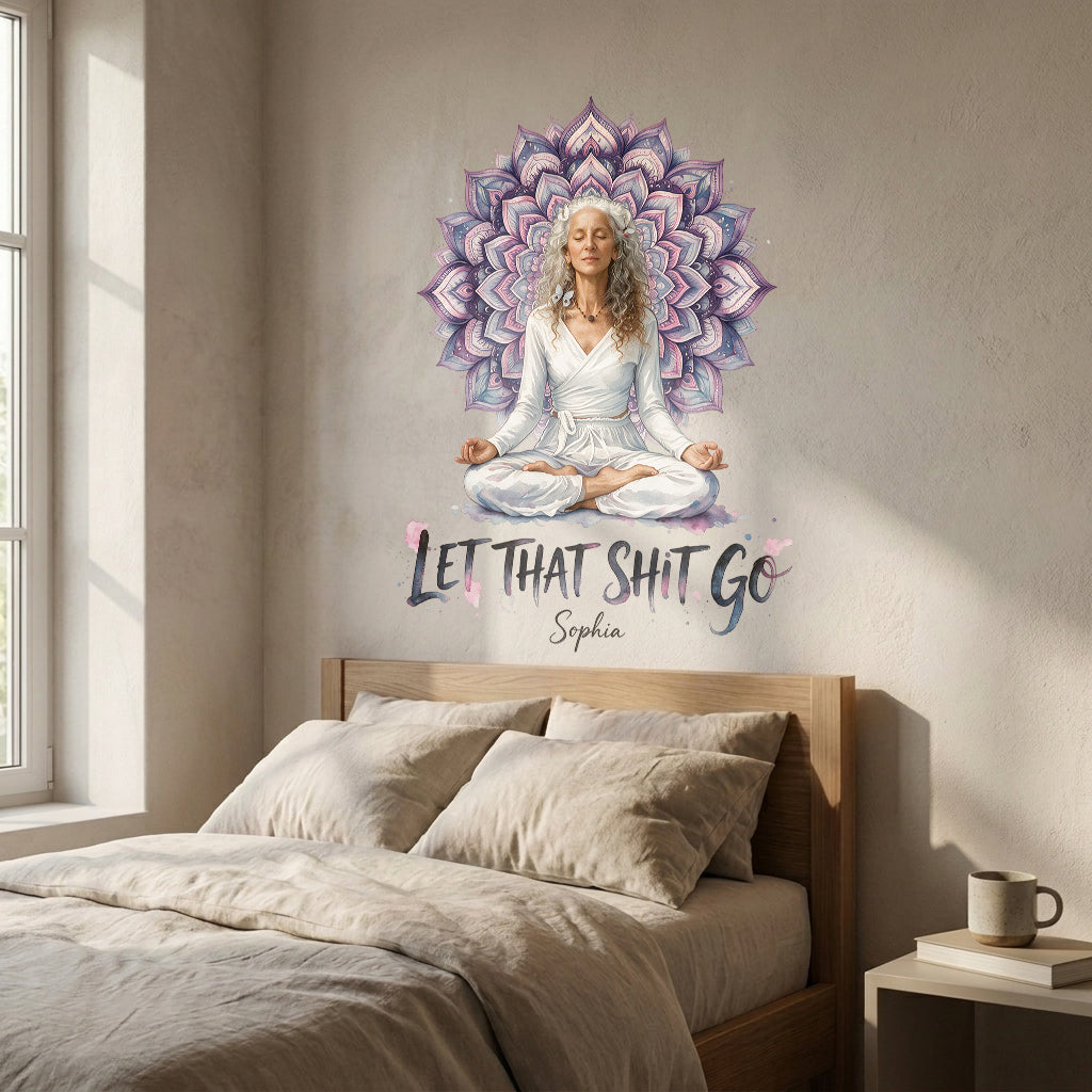 Let That Sh*t Go - Personalized Yoga Decal Die Cut