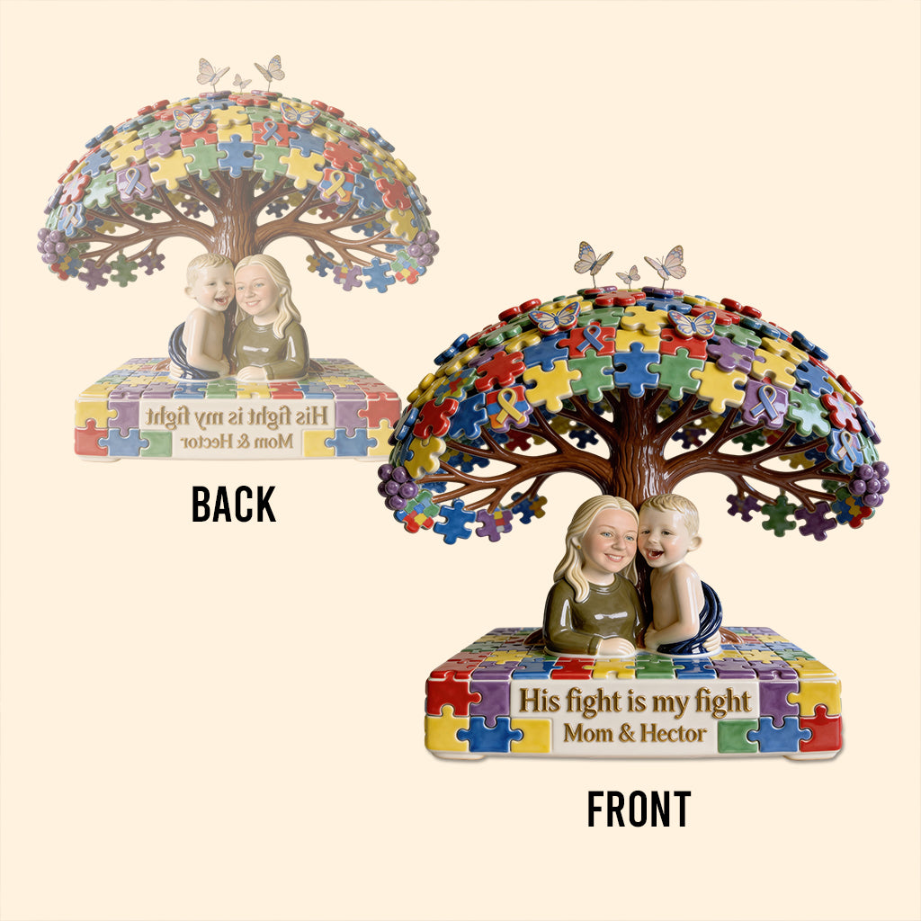 Maman d'enfant autiste - Plaque acrylique personnalisée pour la sensibilisation à l'autisme.