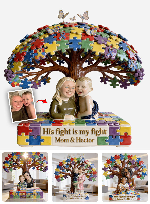 Maman d'enfant autiste - Plaque acrylique personnalisée pour la sensibilisation à l'autisme.