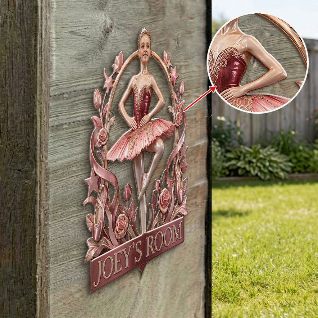 Love Ballet - Personalized Ballet 3D Printed Cut Metal Sign