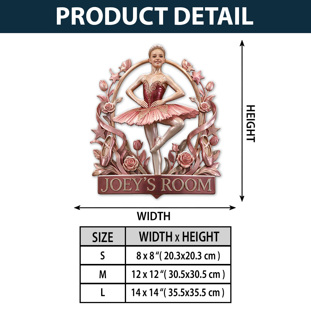 Love Ballet - Personalized Ballet 3D Printed Cut Metal Sign