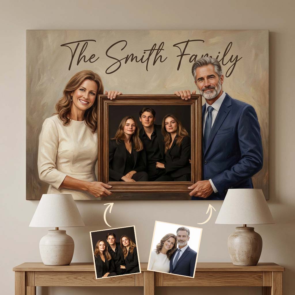 Familiengenerationen - Personalisierte Familienleinwand und Poster