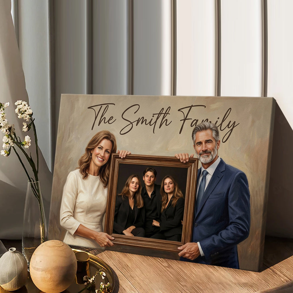 Familiengenerationen - Personalisierte Familienleinwand und Poster