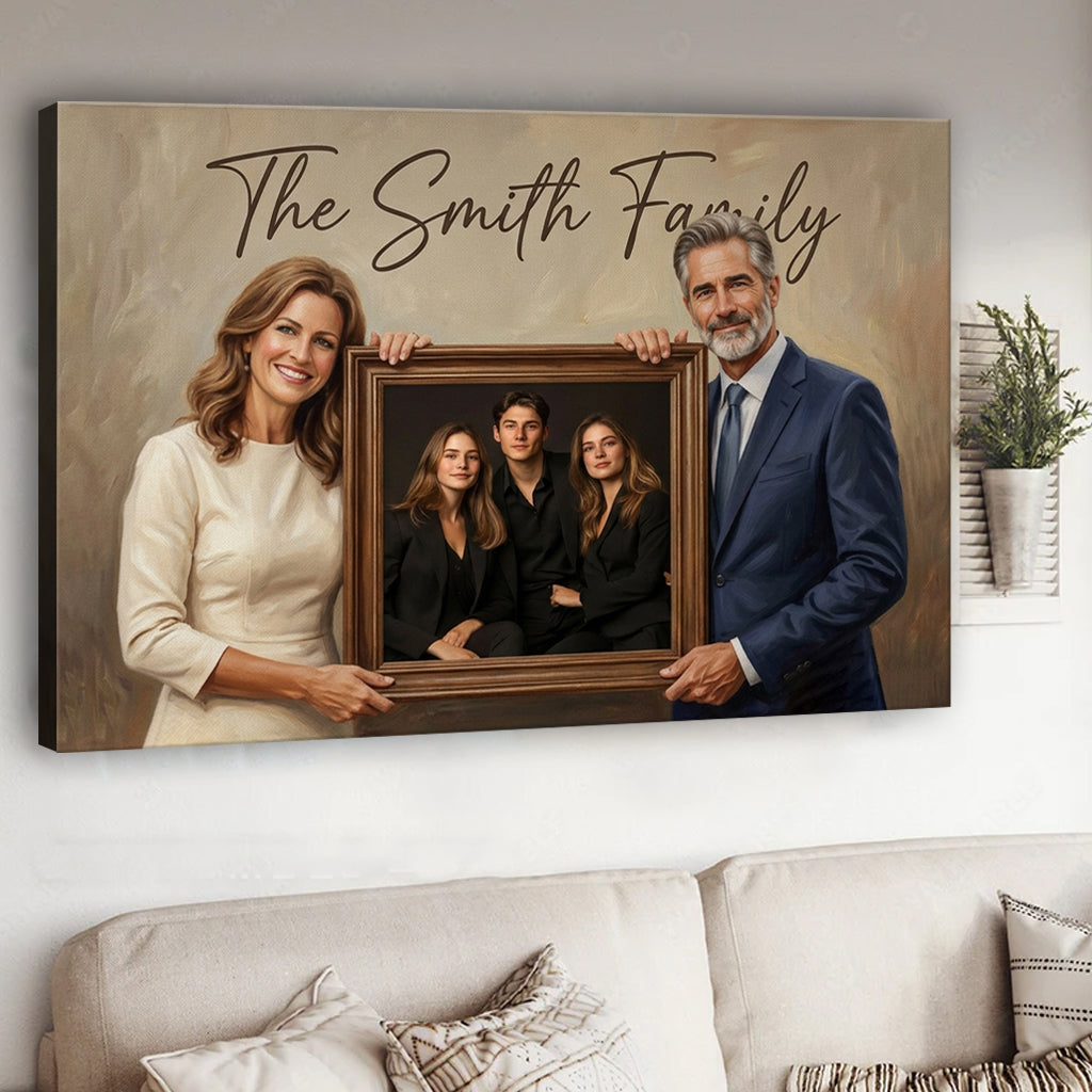 Familiengenerationen - Personalisierte Familienleinwand und Poster