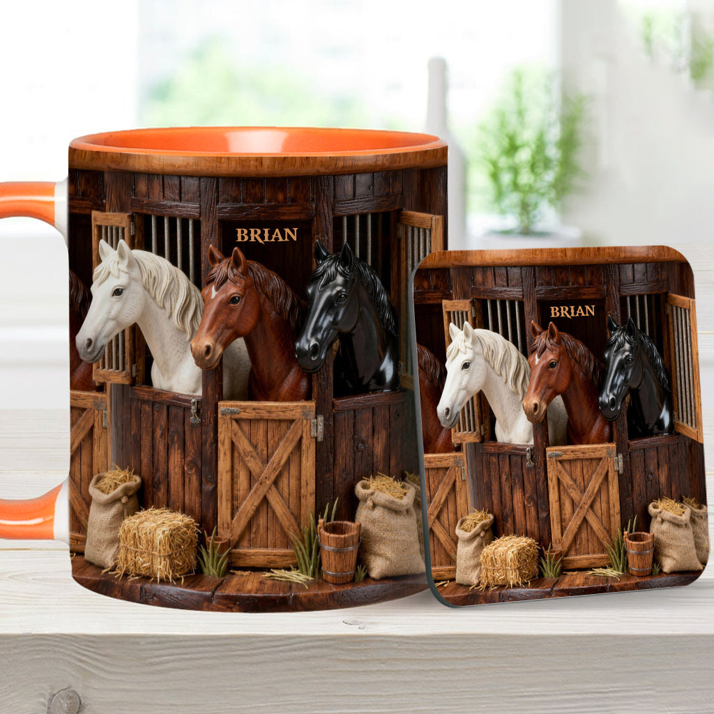 Stable - Personalized Horse Accent Mug & Coaster