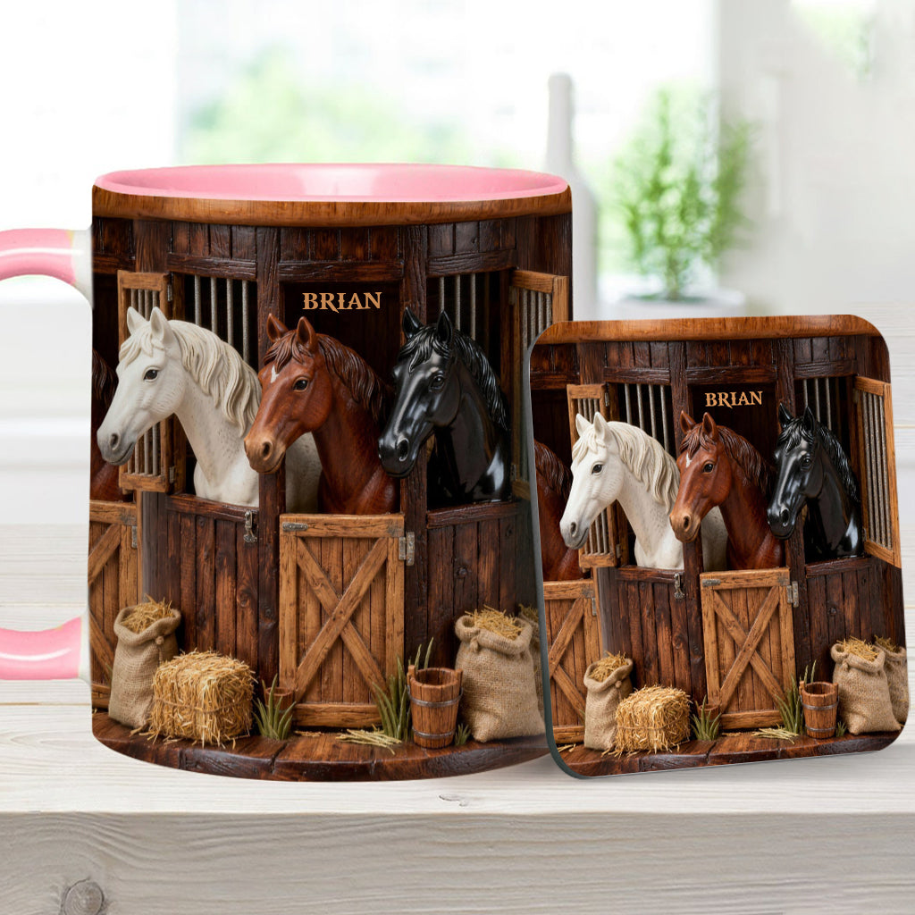 Stable - Personalized Horse Accent Mug & Coaster