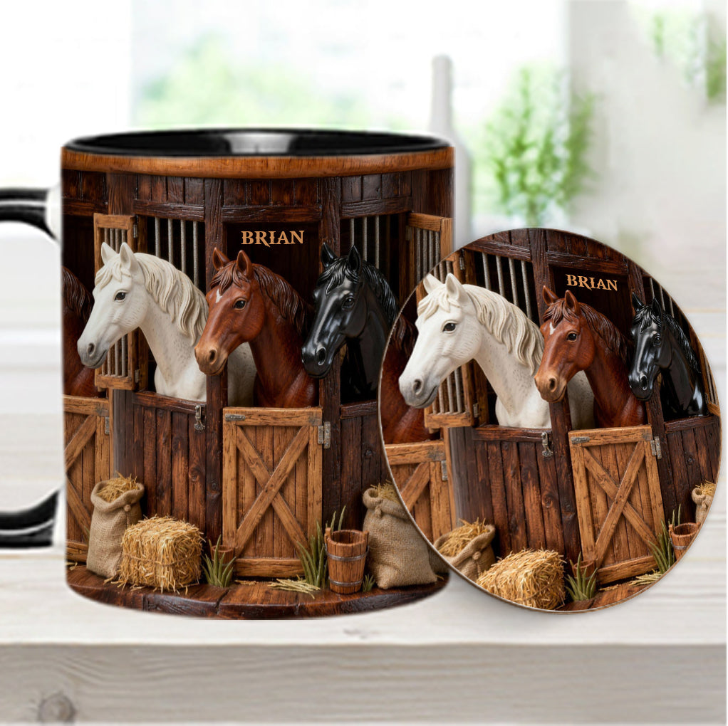Stable - Personalized Horse Accent Mug & Coaster