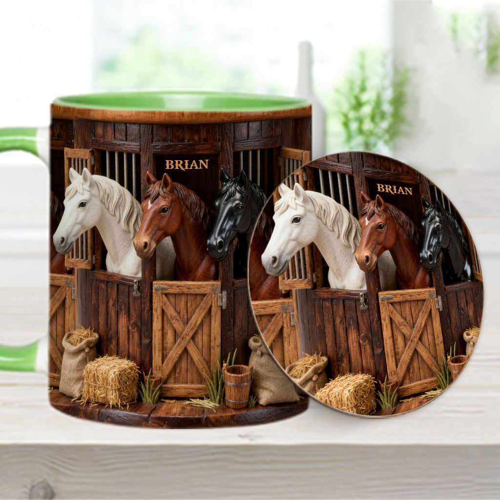 Stable - Personalized Horse Accent Mug & Coaster
