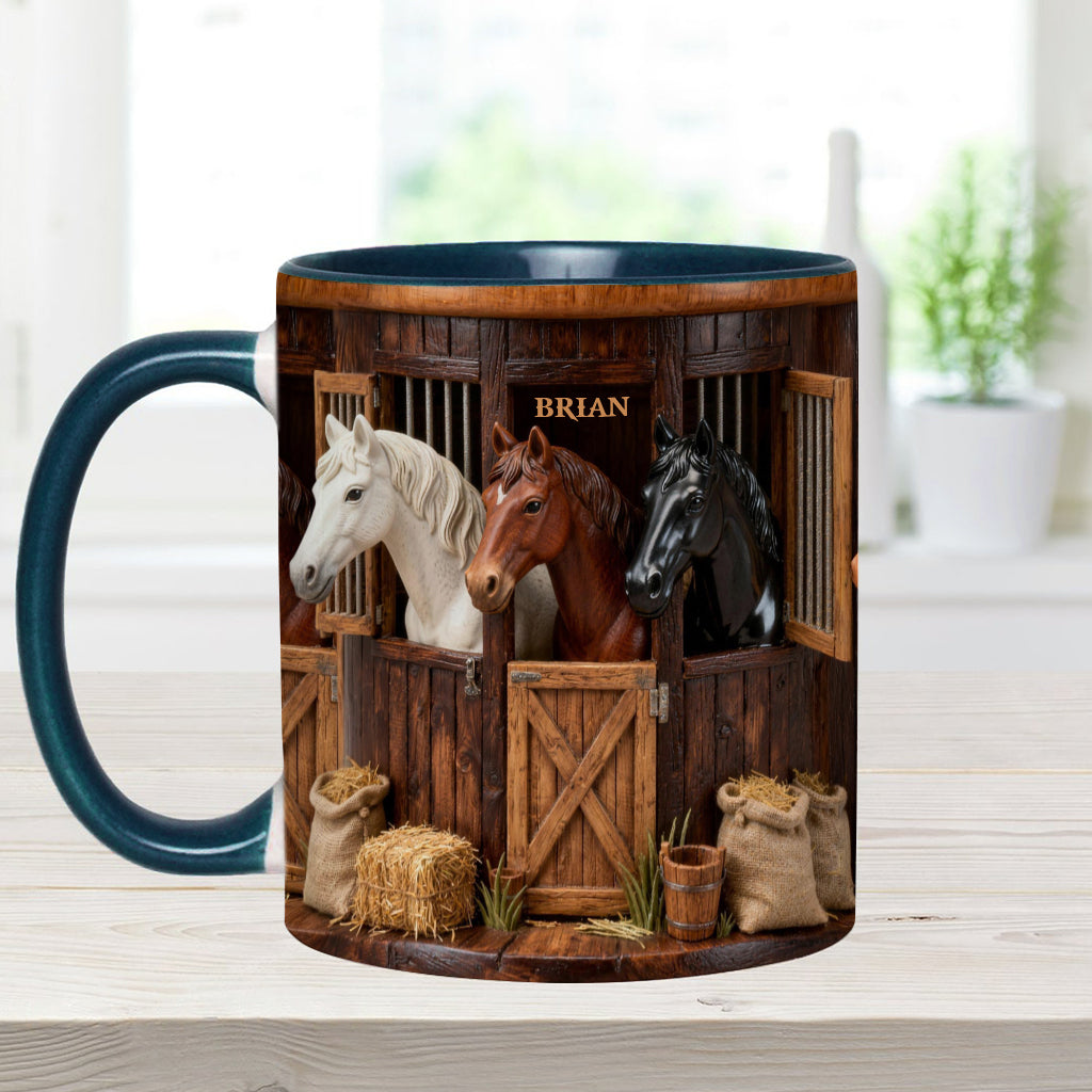 Stable - Personalized Horse Accent Mug & Coaster