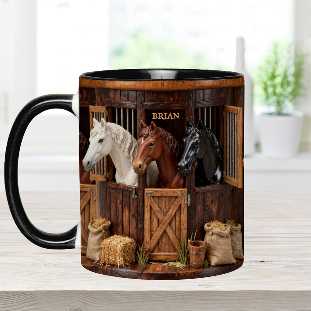 Stable - Personalized Horse Accent Mug & Coaster