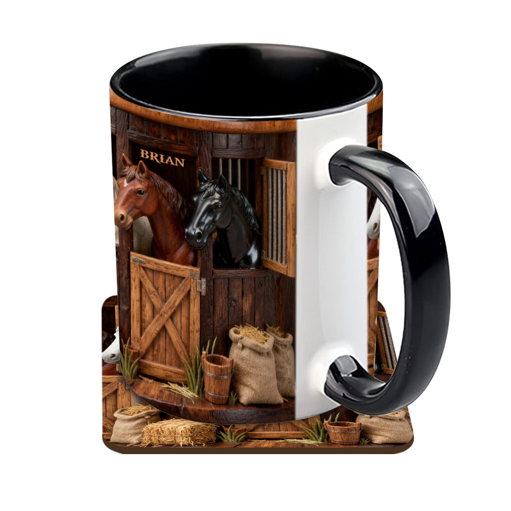 Stable - Personalized Horse Accent Mug & Coaster
