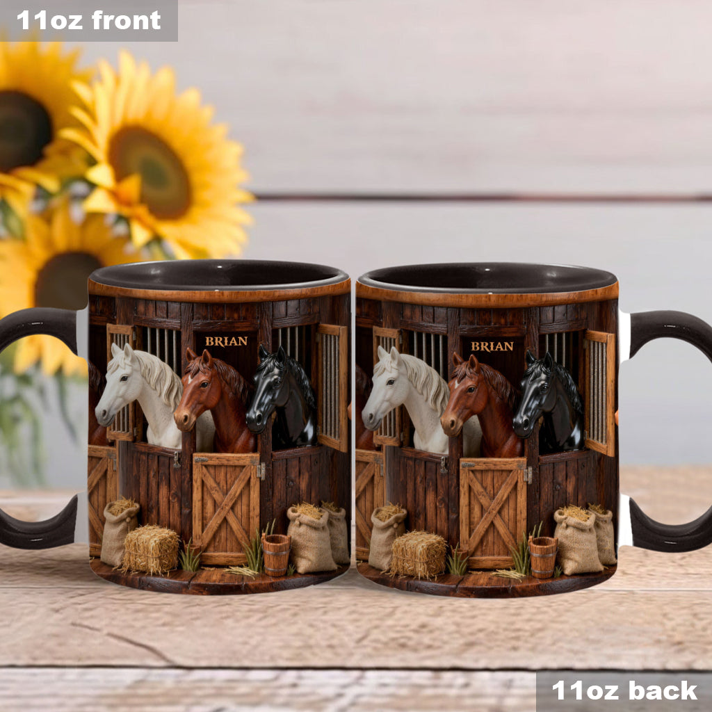 Stable - Personalized Horse Accent Mug & Coaster