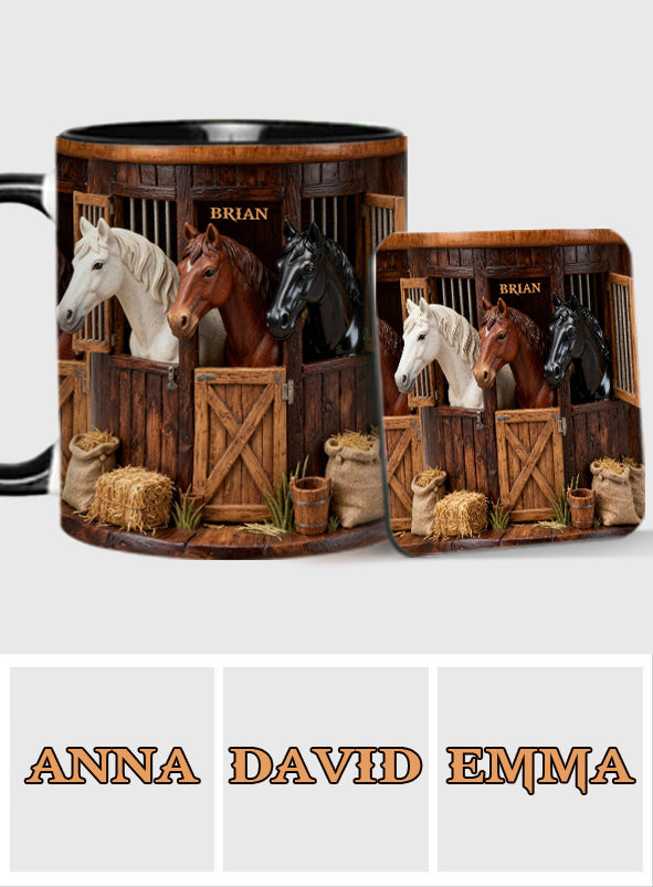 Stable - Personalized Horse Accent Mug & Coaster