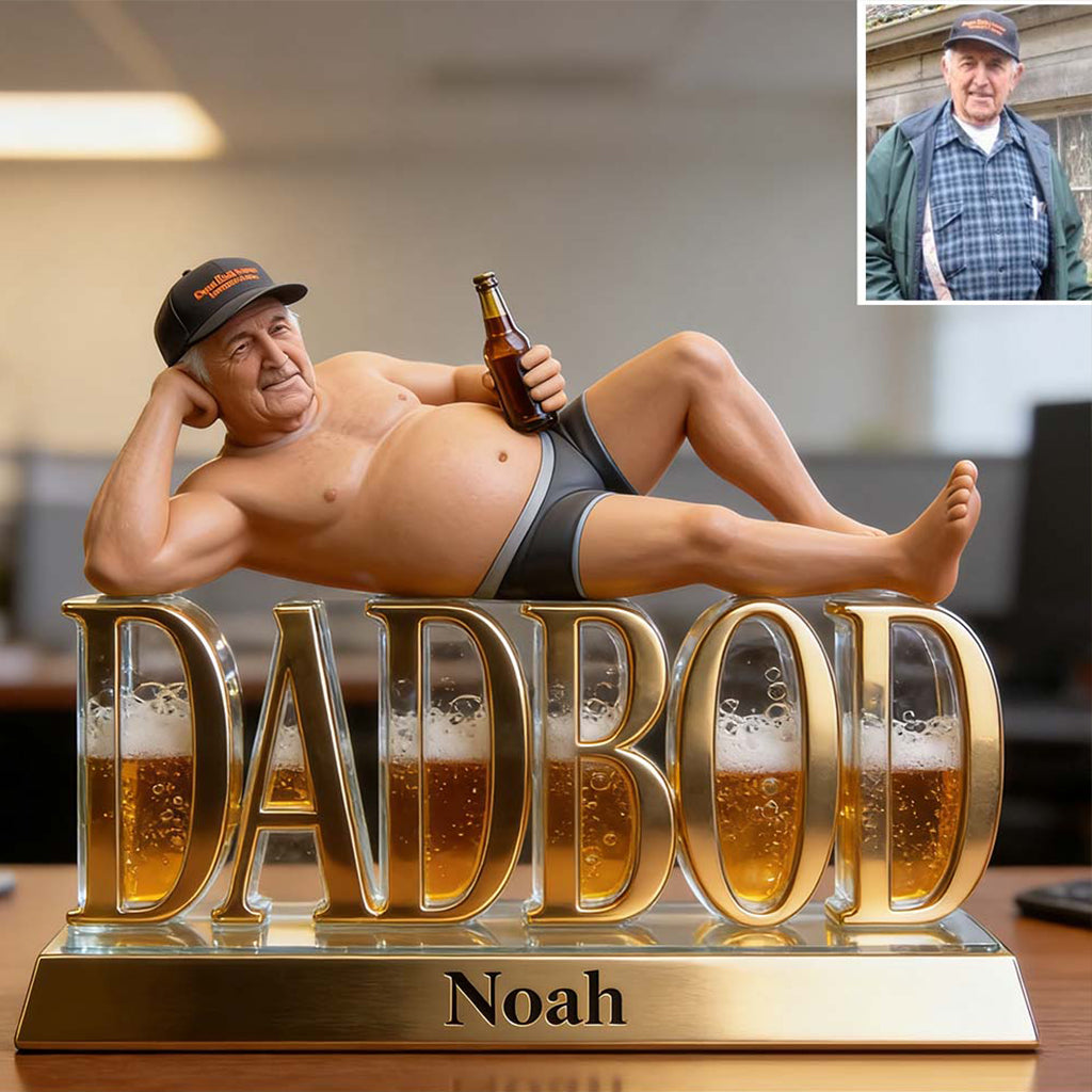 Dadbod Figur - Personalisierte Vater Acrylplakette