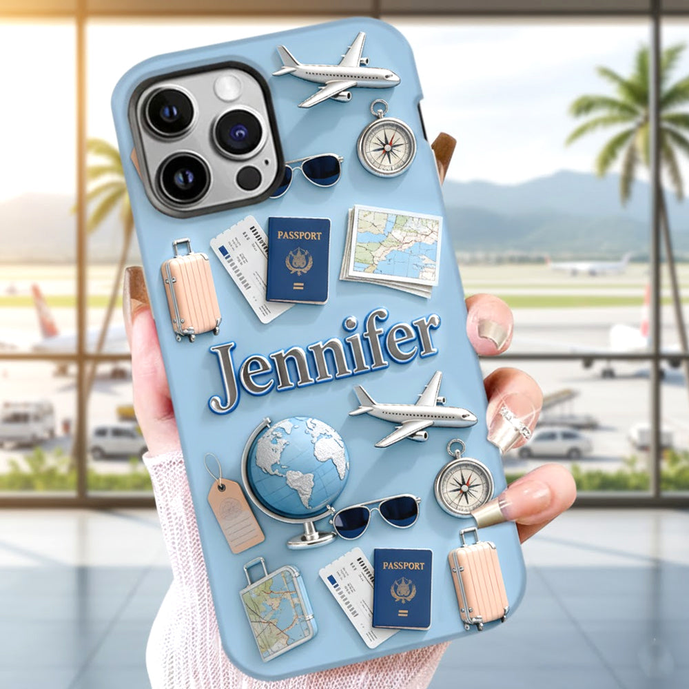 Just A Girl Who Loves Travelings - Personalized Travelling Full Print Phone Case