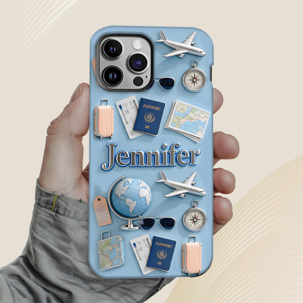 Just A Girl Who Loves Travelings - Personalized Travelling Full Print Phone Case