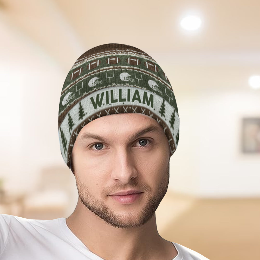 Touchdown Style Winter - Personalized Football Beanie Hat