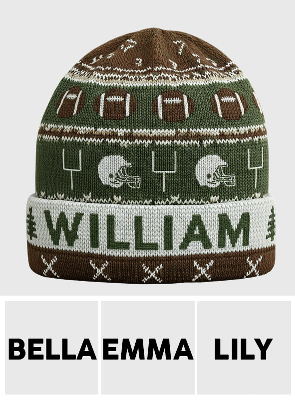 Touchdown Style Winter - Personalized Football Beanie Hat