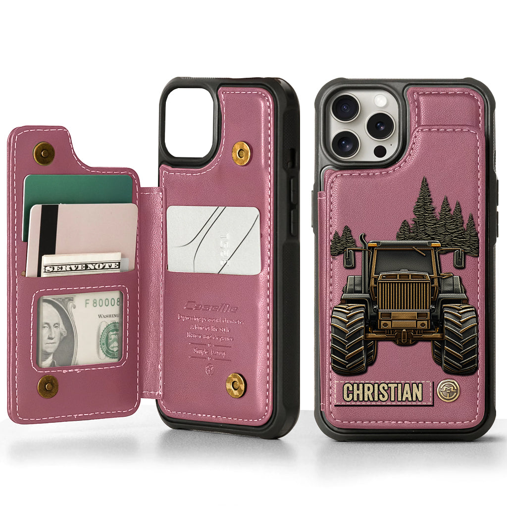 Tractor Ride - Personalized Tractor Wallet Phone Case