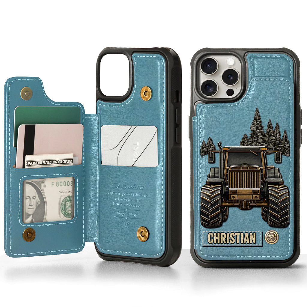 Tractor Ride - Personalized Tractor Wallet Phone Case