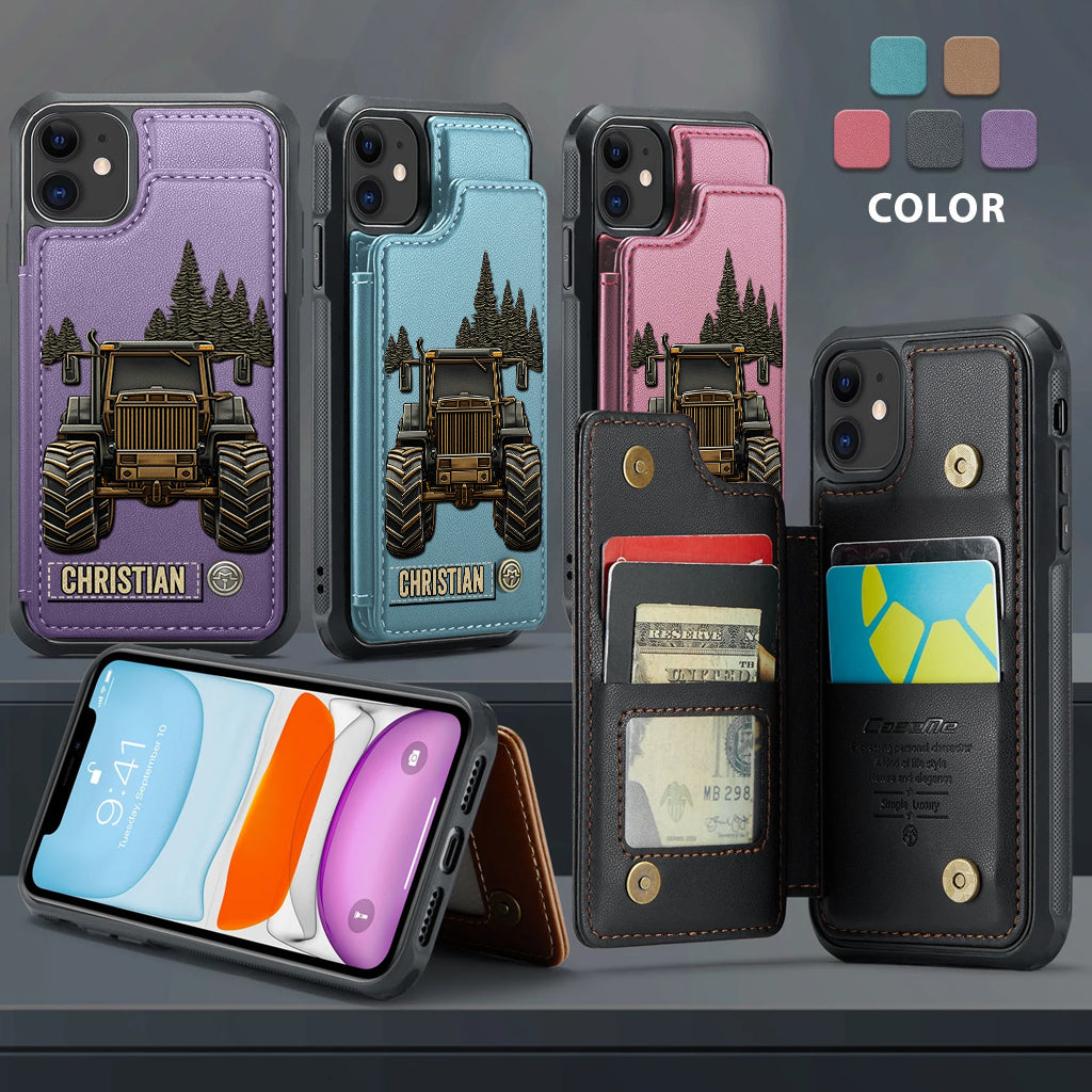 Tractor Ride - Personalized Tractor Wallet Phone Case