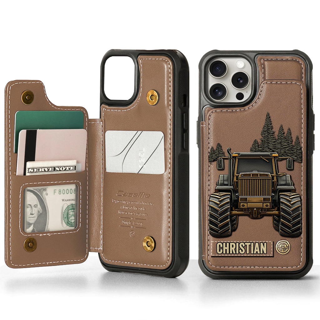 Tractor Ride - Personalized Tractor Wallet Phone Case
