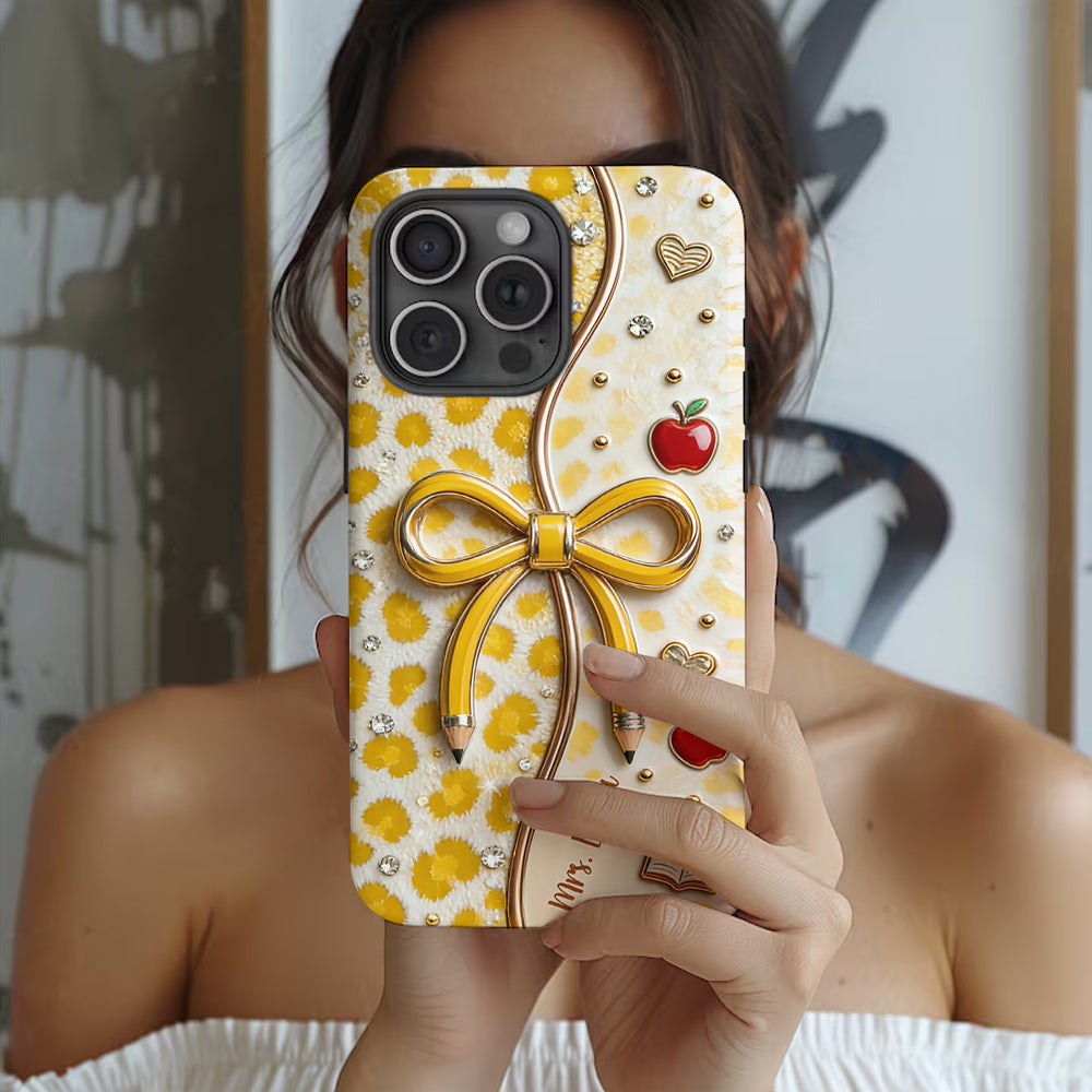 Back To School - Personalized Teacher Full Print Phone Case