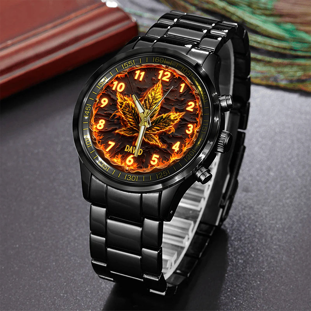 Montre à montre personnalisée Fire Weed