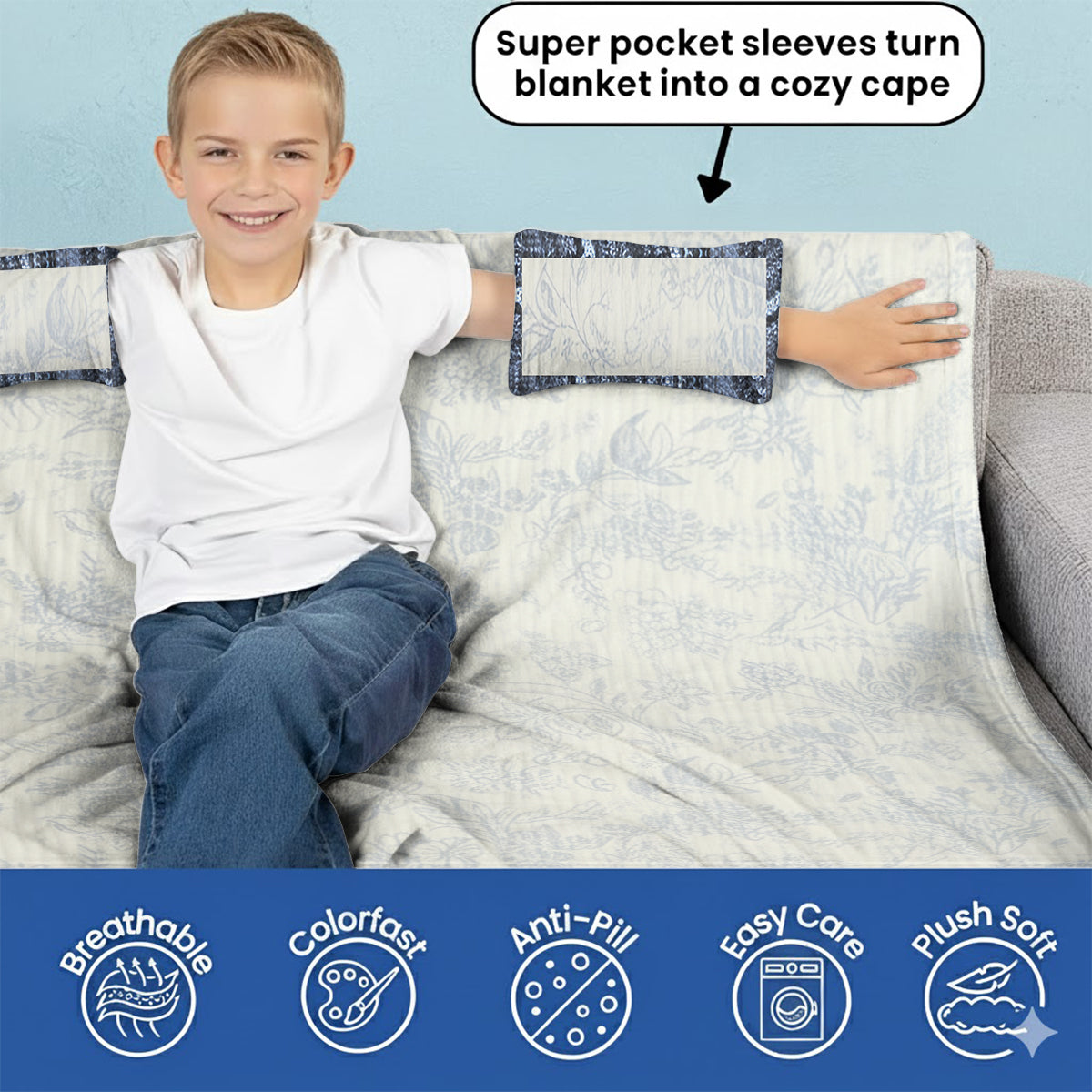 This Is My Reading Blanket - Personalized Book Wearable Blanket