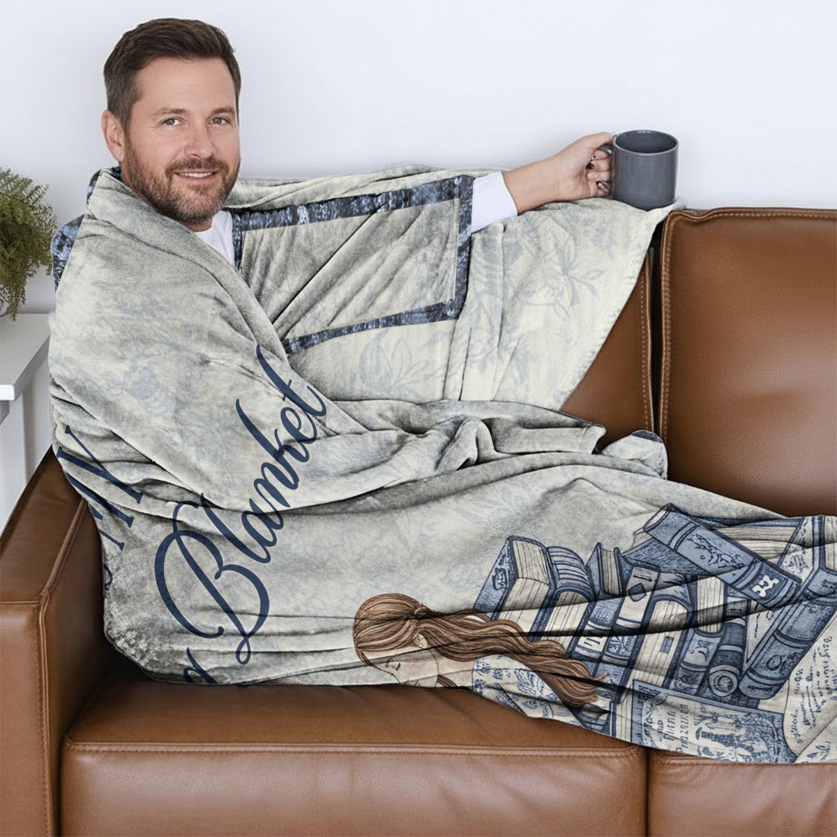 This Is My Reading Blanket - Personalized Book Wearable Blanket