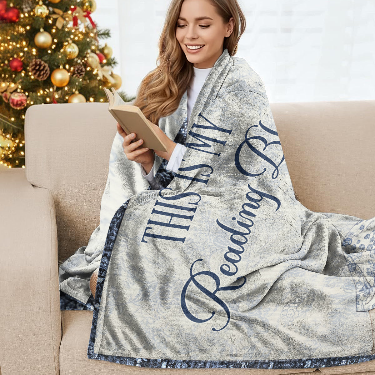 This Is My Reading Blanket - Personalized Book Wearable Blanket