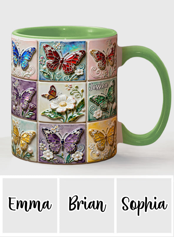Love Butterflies - Personalized Butterfly Accent Mug