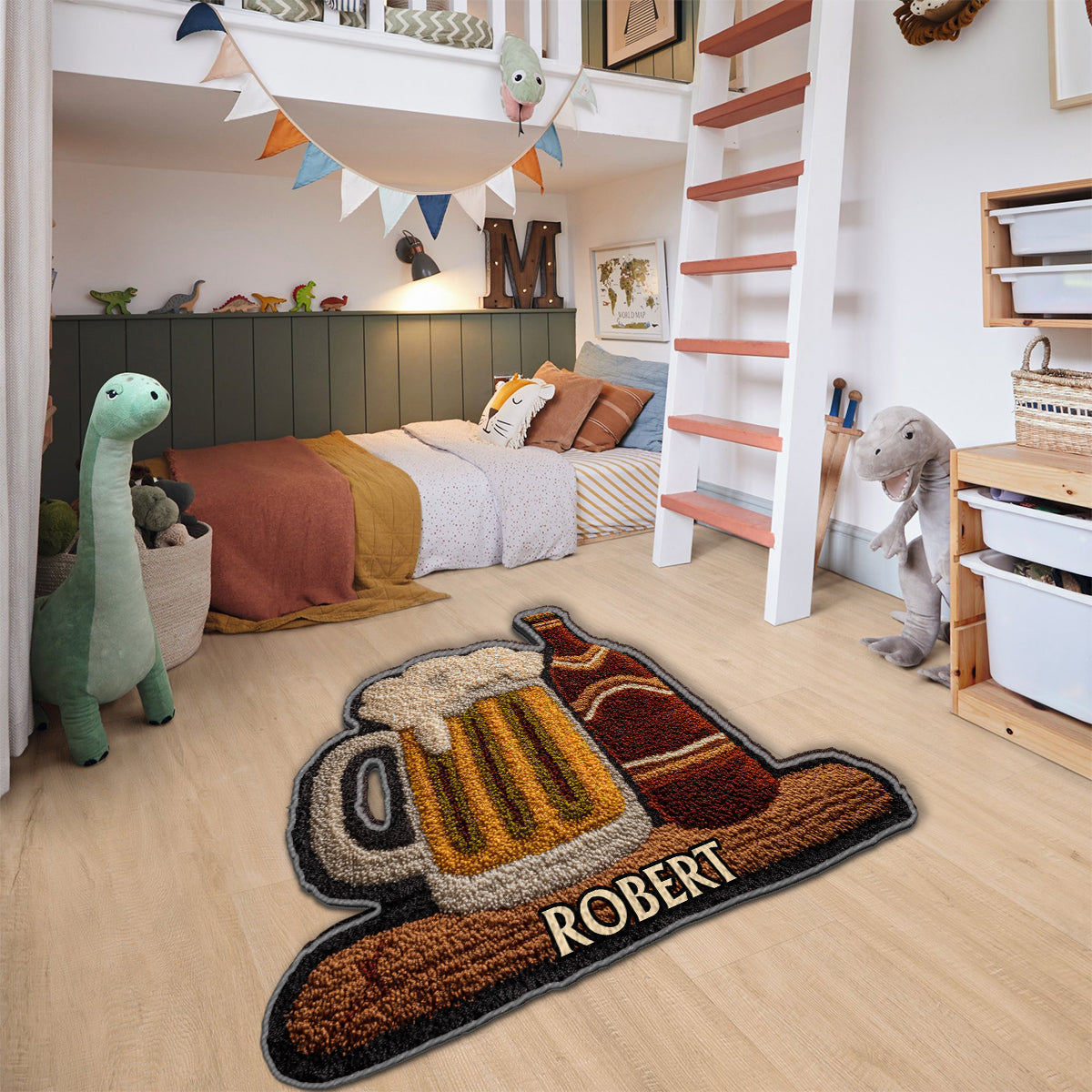 Unique Gift For Beer Lovers - Personalized Beer Non-Slip Tufted Rug