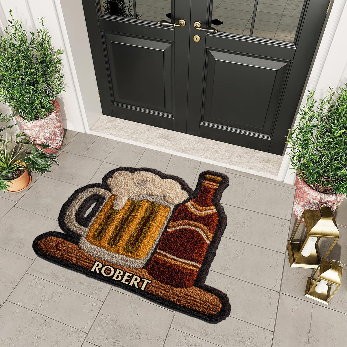Unique Gift For Beer Lovers - Personalized Beer Non-Slip Tufted Rug