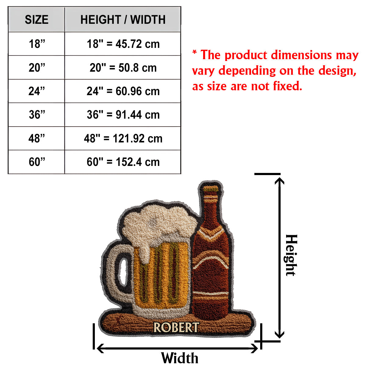 Unique Gift For Beer Lovers - Personalized Beer Non-Slip Tufted Rug