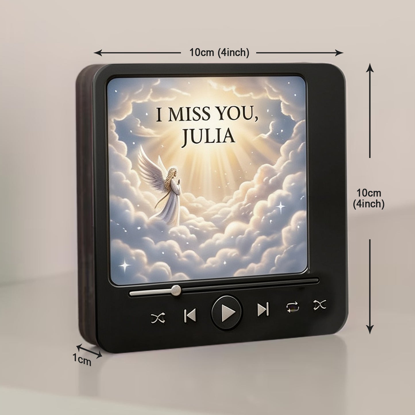 I Miss You - Personalized Memorial Custom Shape Music Magnet