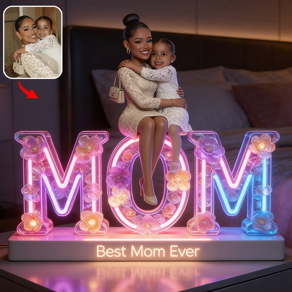Personalisierte Foto - Individuelle Mutter Acryl LED Nachtlicht