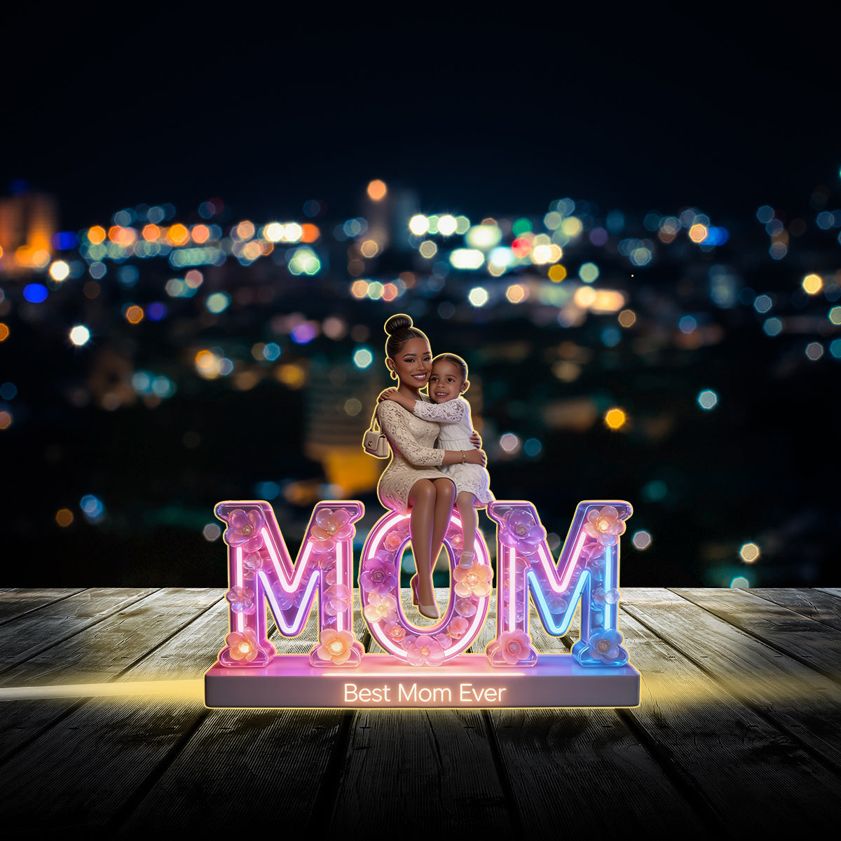 Personalisierte Foto - Individuelle Mutter Acryl LED Nachtlicht