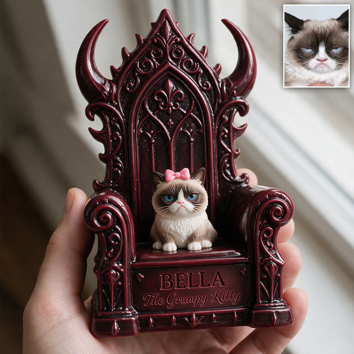 Lustiges Geschenk für Katzenbesitzer - Personalisierte 2-seitige Acrylplakette